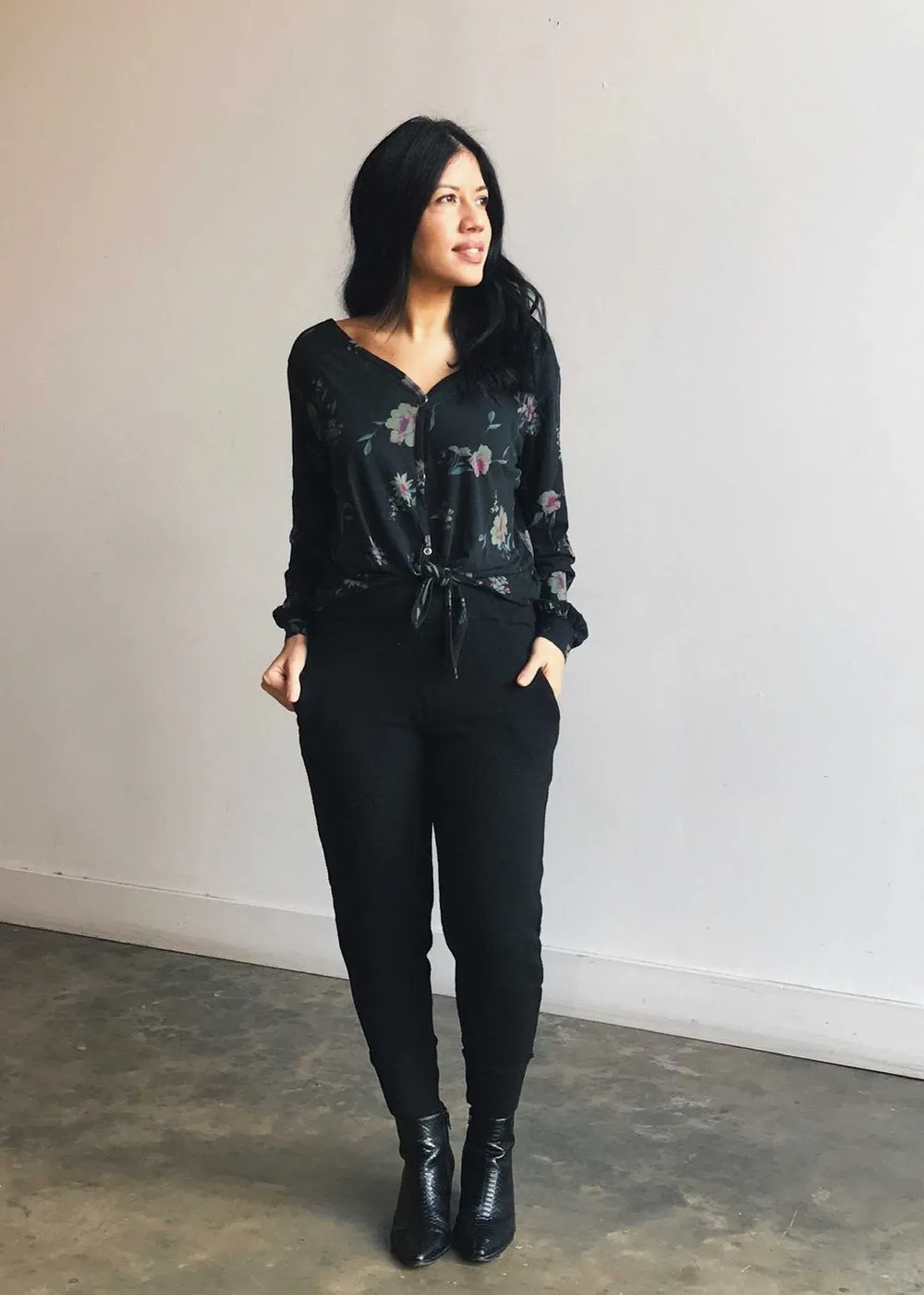 Bella Floral Tie Top