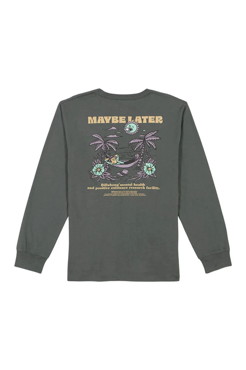 Billabong Youth Relax Graphic Long Sleeve T-Shirt for Boys in Slate Green | BSFHA52F-305