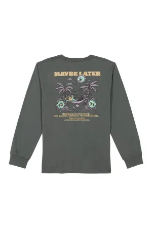Billabong Youth Relax Graphic Long Sleeve T-Shirt for Boys in Slate Green | BSFHA52F-305
