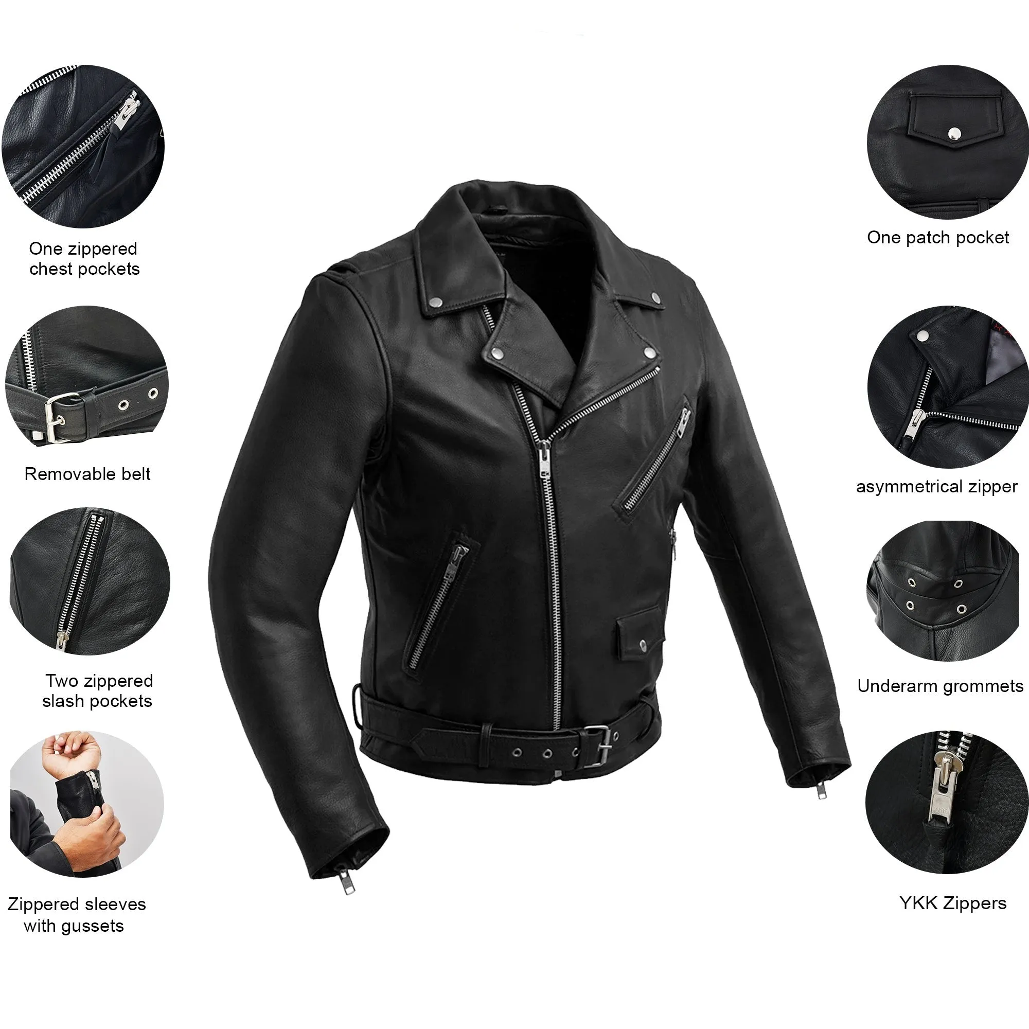 BLACK PANTHAR Motorcycle Leather Jacket