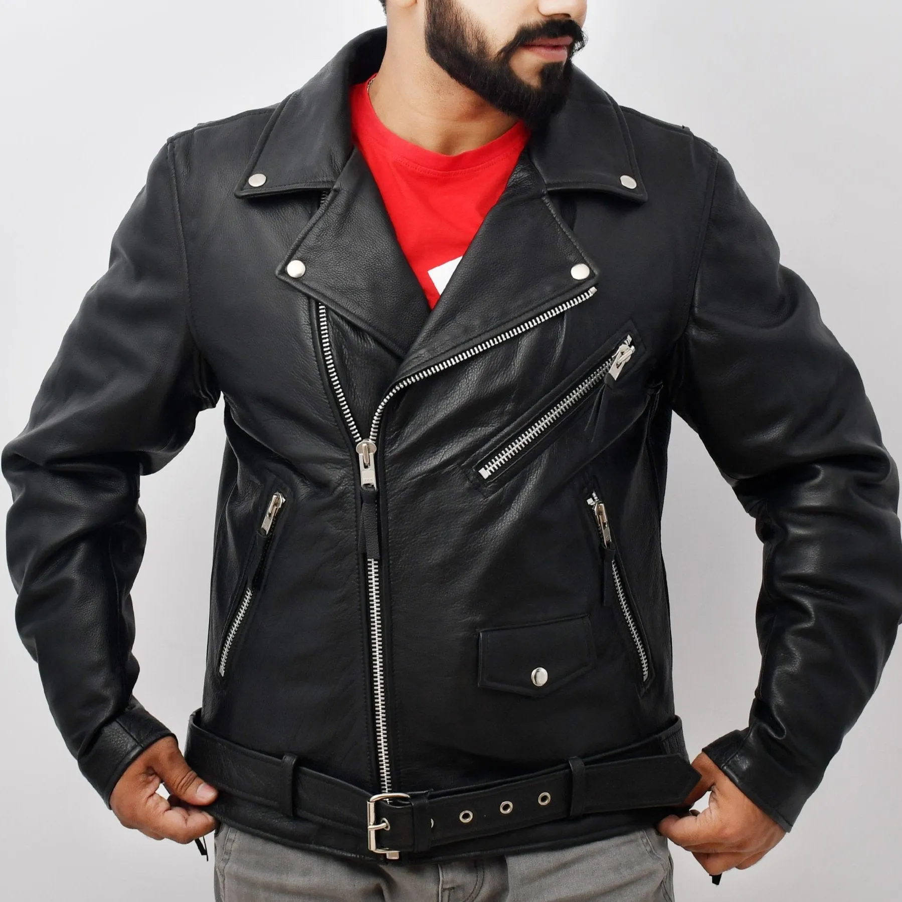 BLACK PANTHAR Motorcycle Leather Jacket