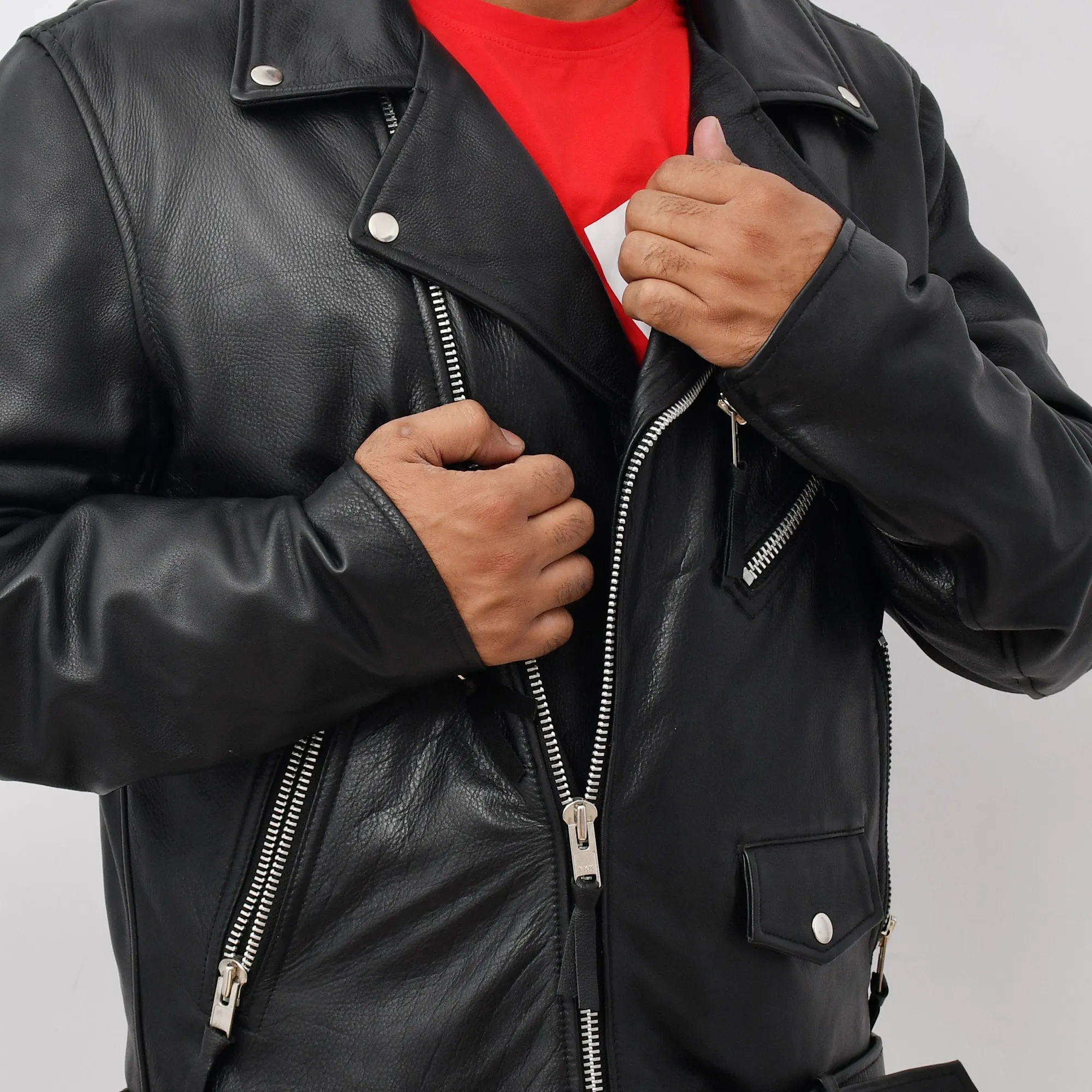 BLACK PANTHAR Motorcycle Leather Jacket