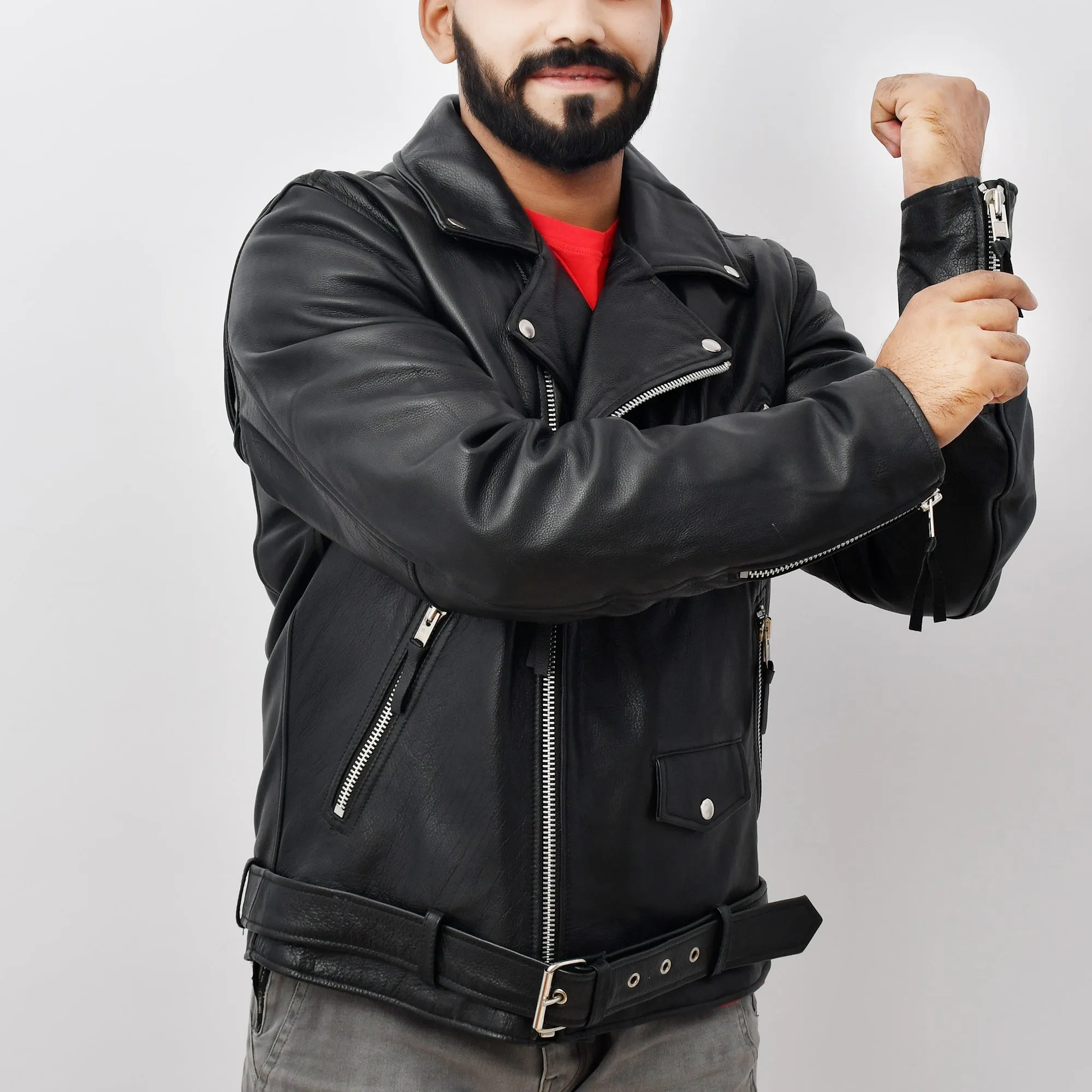 BLACK PANTHAR Motorcycle Leather Jacket