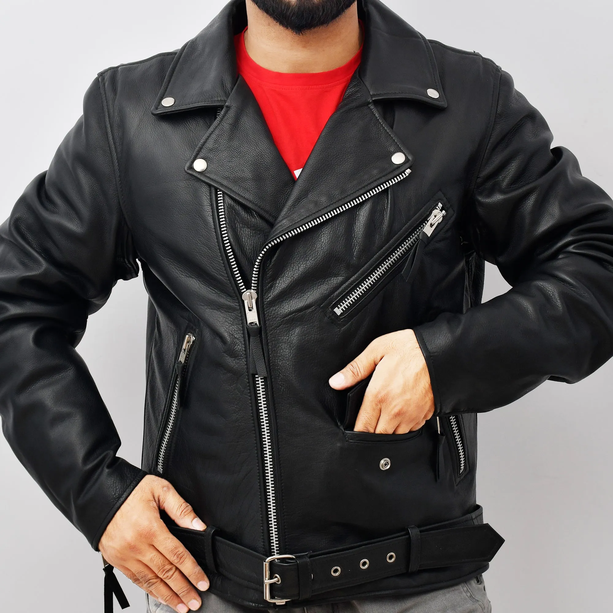 BLACK PANTHAR Motorcycle Leather Jacket