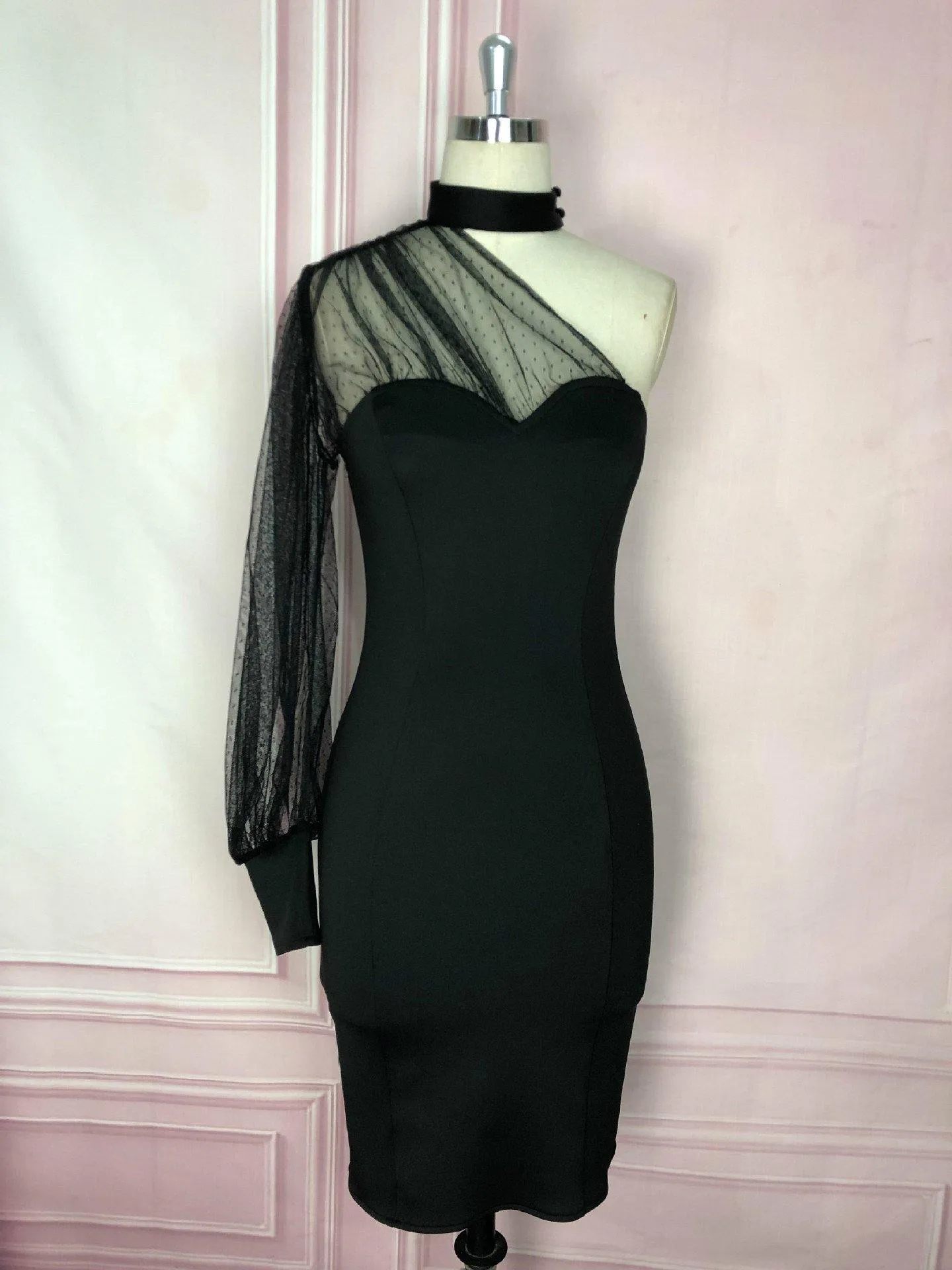 Black See Through Bodycon Dresses