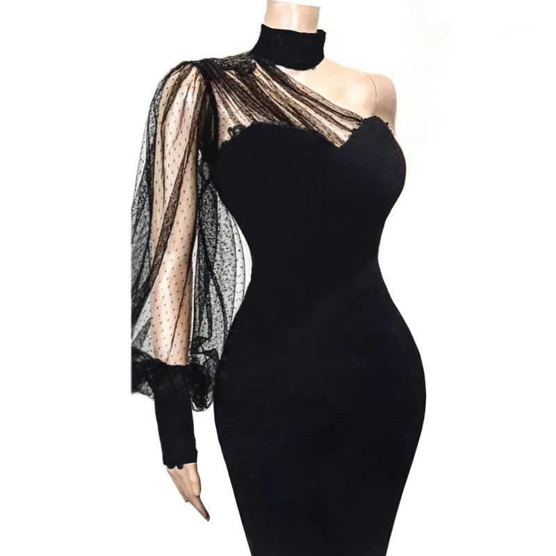 Black See Through Bodycon Dresses