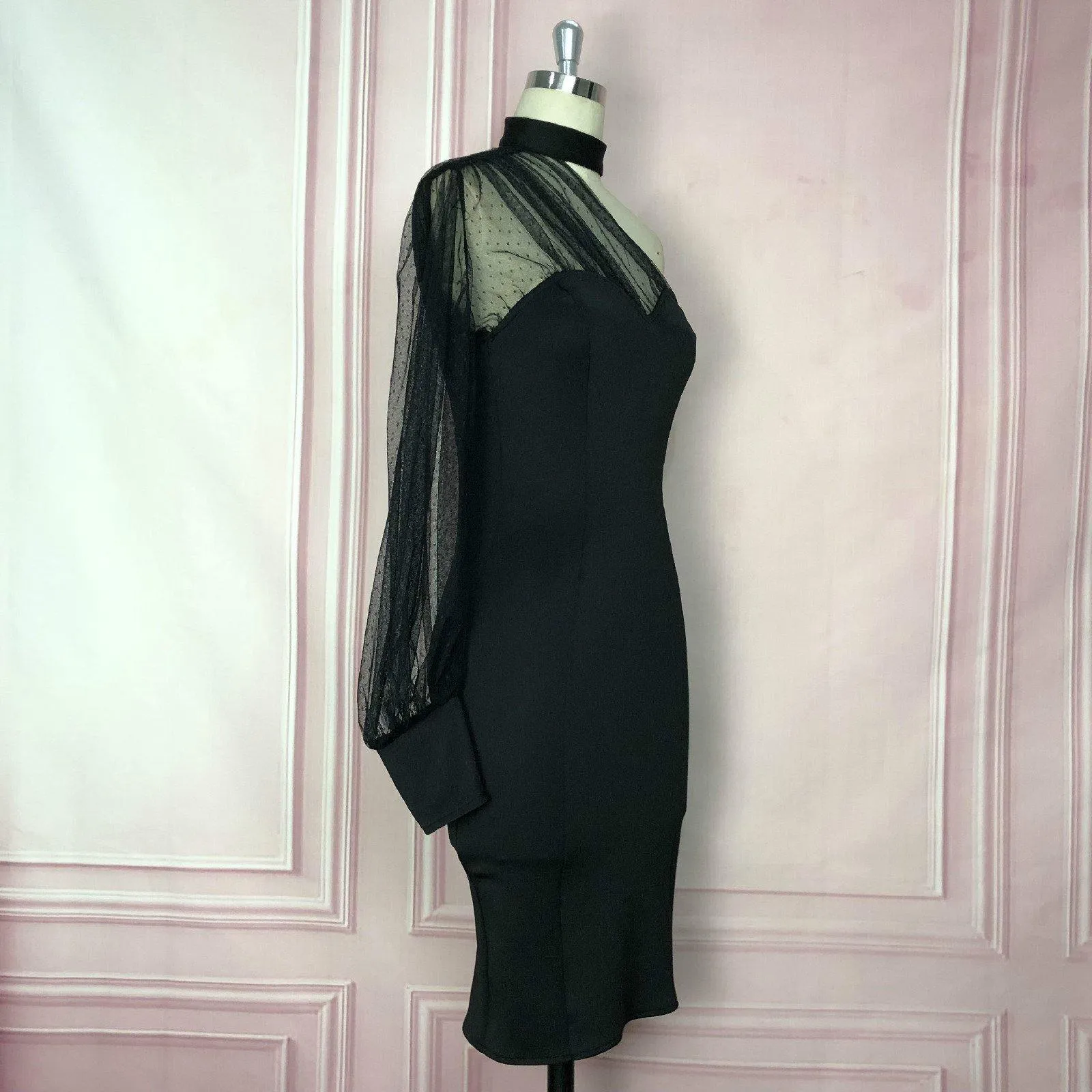 Black See Through Bodycon Dresses