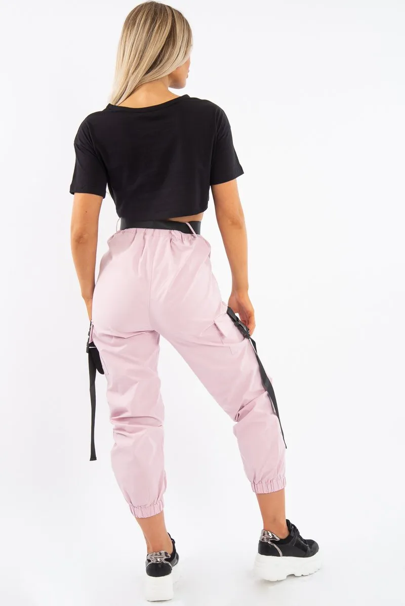 Black White Hustle Slogan Crop T Shirt - Brienna