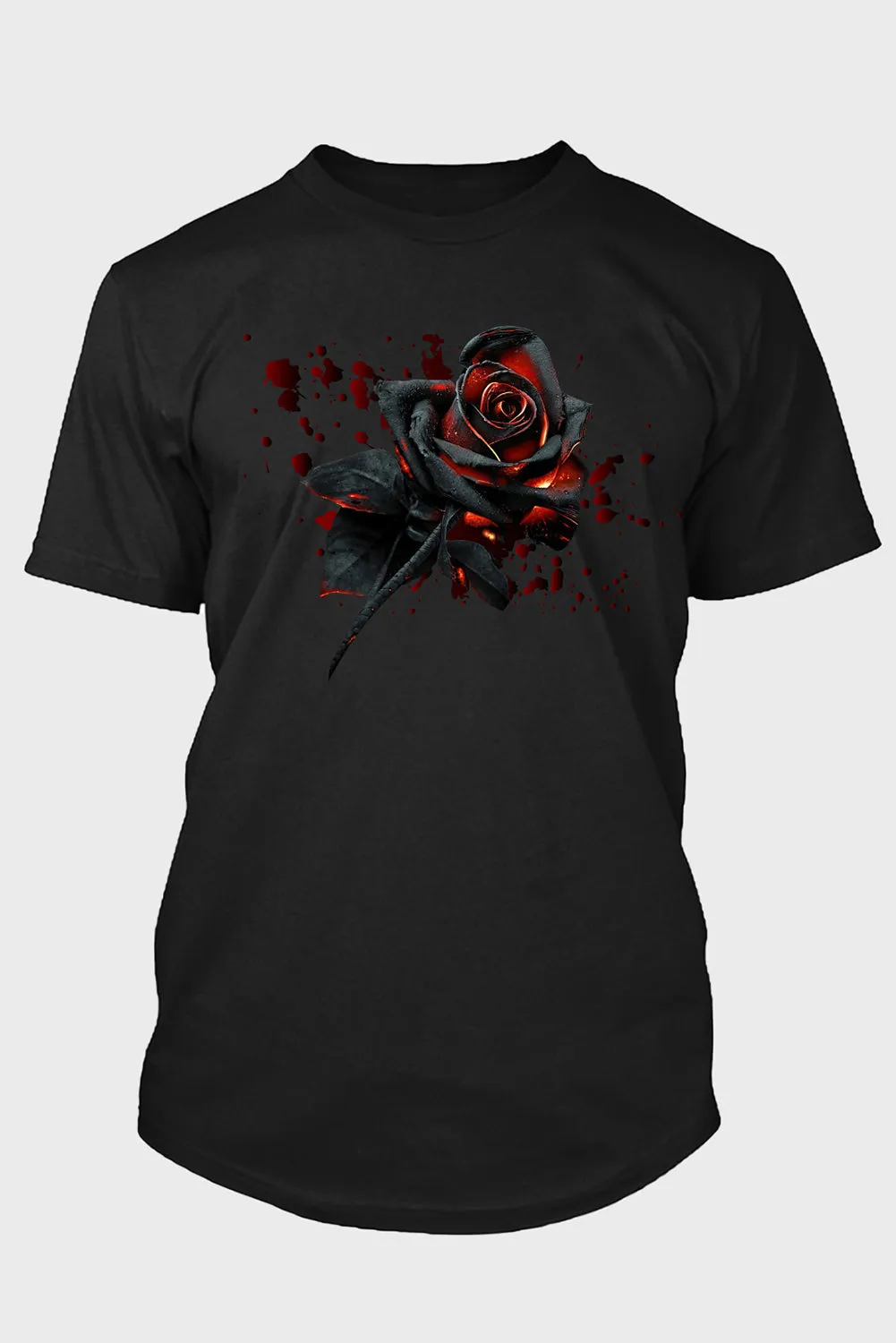 Bloody Black Rose Graphic Mens T Shirt