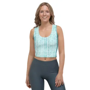 Blue and Green Watercolor - Crop Top