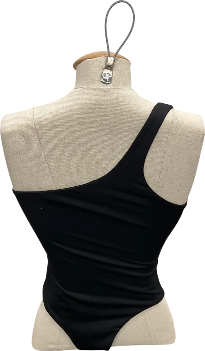 BOA Black One Shoulder Bodysuit UK XS