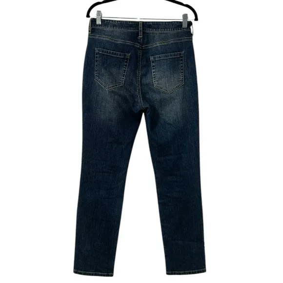 Boston Proper Embellished Snow Flake Medium Wash Denim Jeans(Size 8)