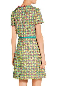 Boutique Moschino Fringed boucle-Tweed Mini Dress