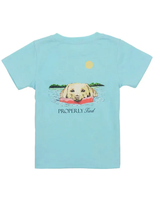Boys Spring Retrieve SS Shirt, Aqua