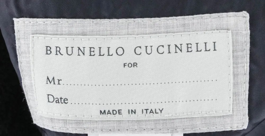 Brunello Cucinelli Navy Blue Reversible Bomber Jacket