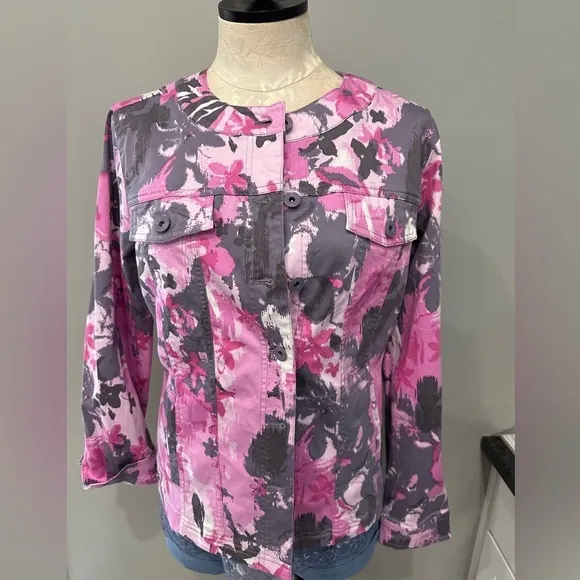 Bundle Jackets &amp; silky lace Top with Habitual  Skinny soft Jeans color Blue