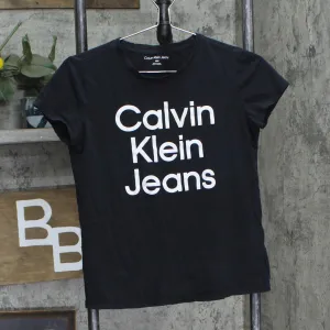 Calvin Klein Jeans Womens Logo Graphic T-Shirt Tee 1678fe56e21fe1 Black M