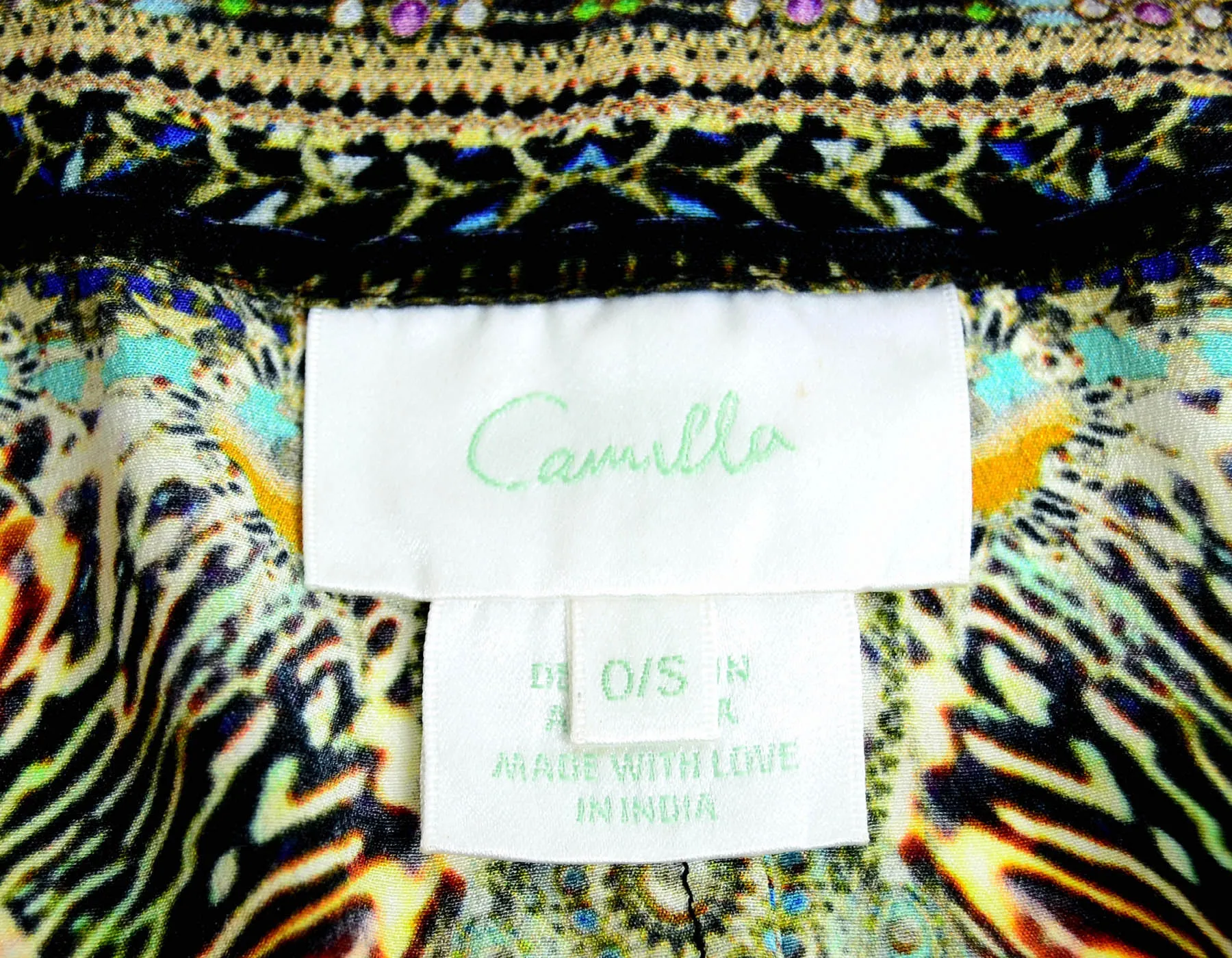 Camilla Multicolored Kaftan w/Belt OS