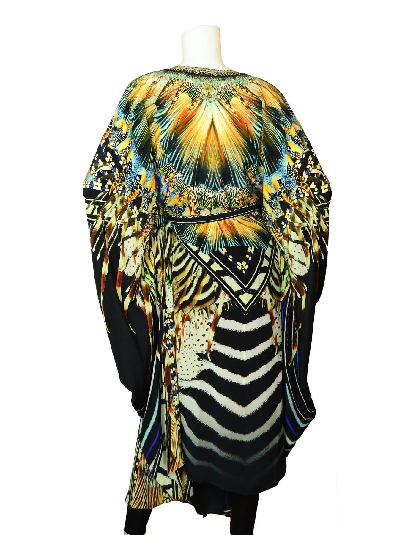 Camilla Multicolored Kaftan w/Belt OS