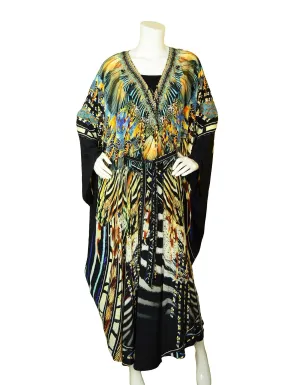 Camilla Multicolored Kaftan w/Belt OS