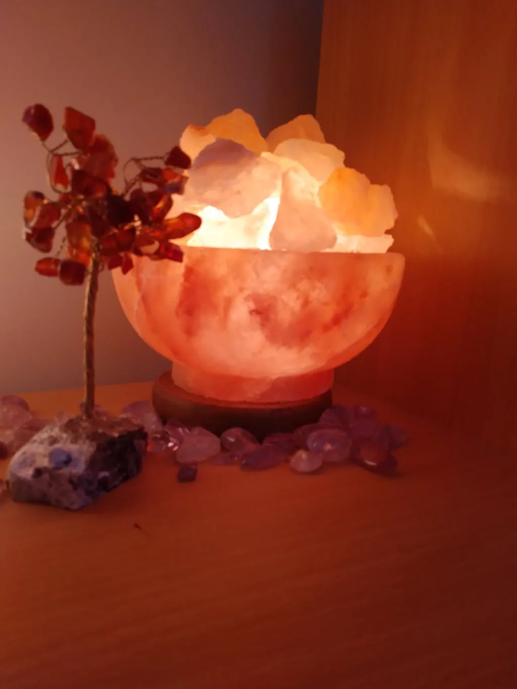 Carved Himalayan Salt Lamp Bowl