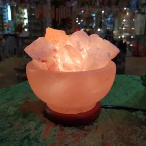 Carved Himalayan Salt Lamp Bowl