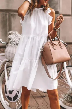 Casual Sleeveless Round Neck Dresses