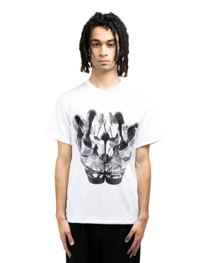 CDG Homme Plus PHT018-051 Graphic Print Shoe Tee White