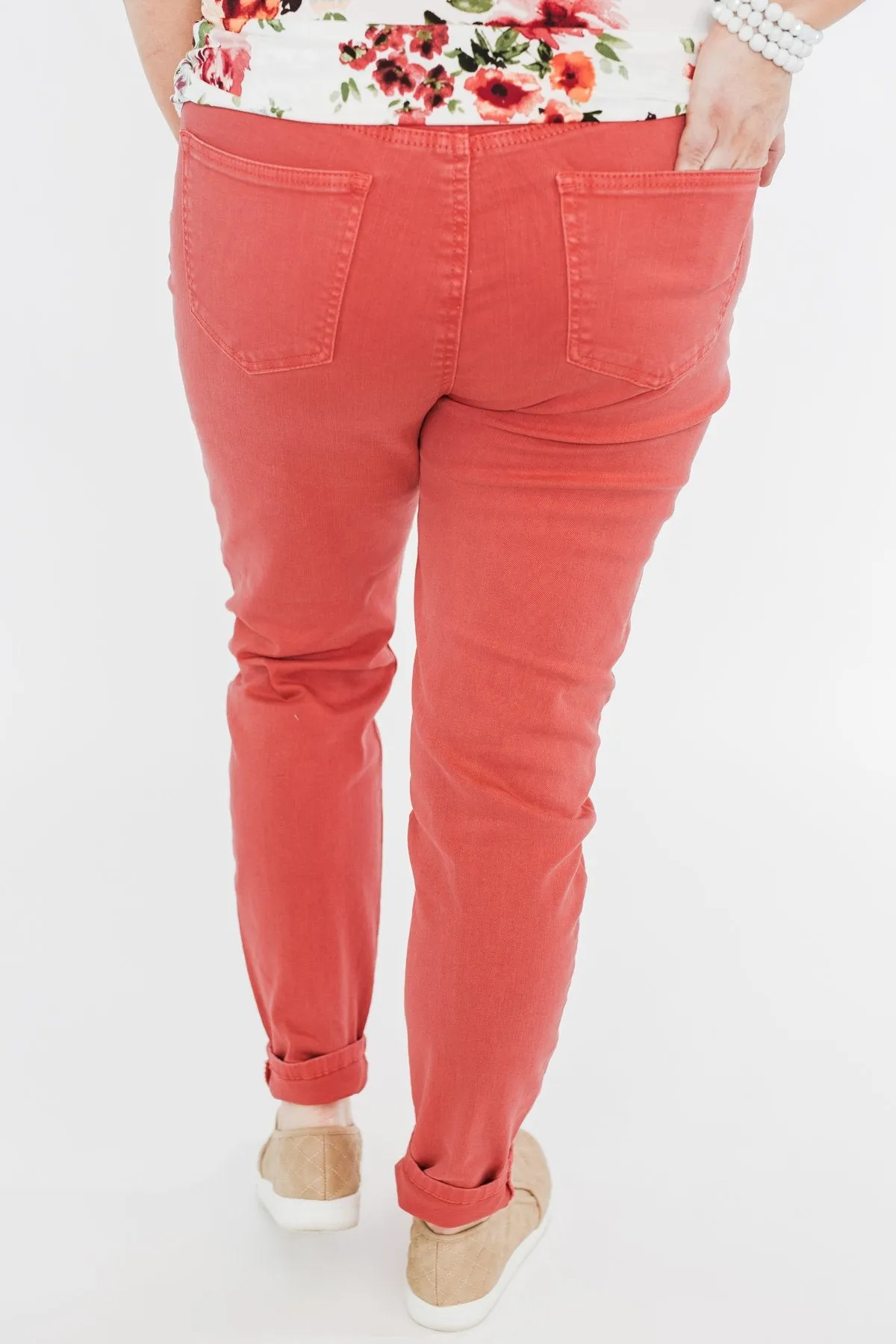 Celebrity Pink Skinny Jeans- Coral