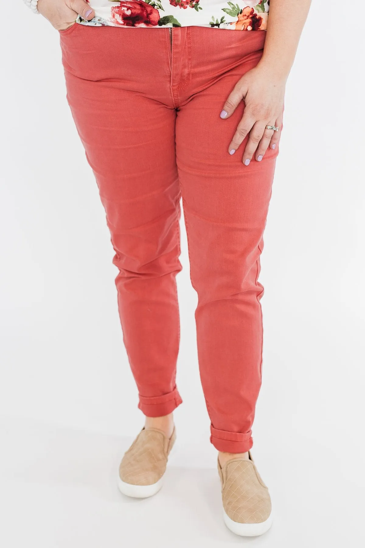 Celebrity Pink Skinny Jeans- Coral