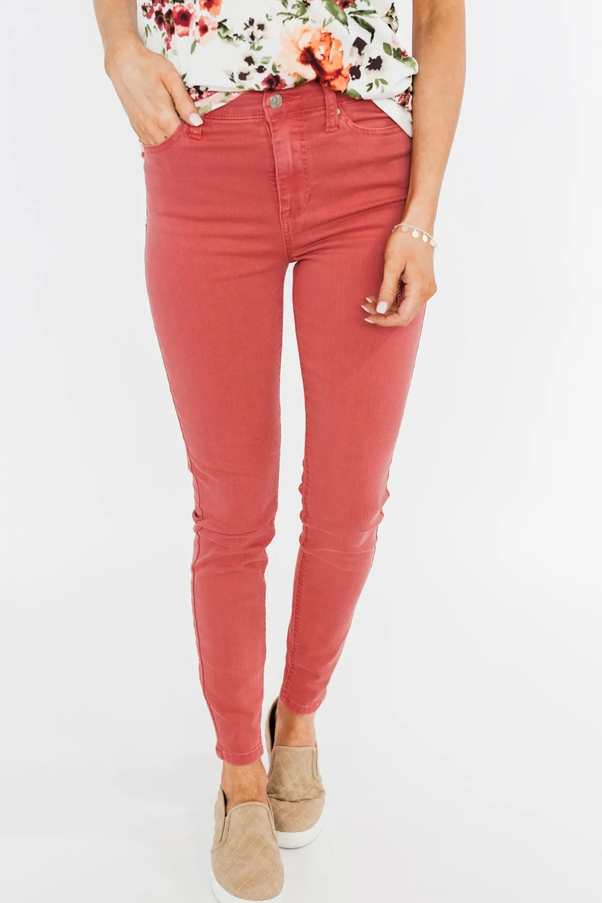 Celebrity Pink Skinny Jeans- Coral