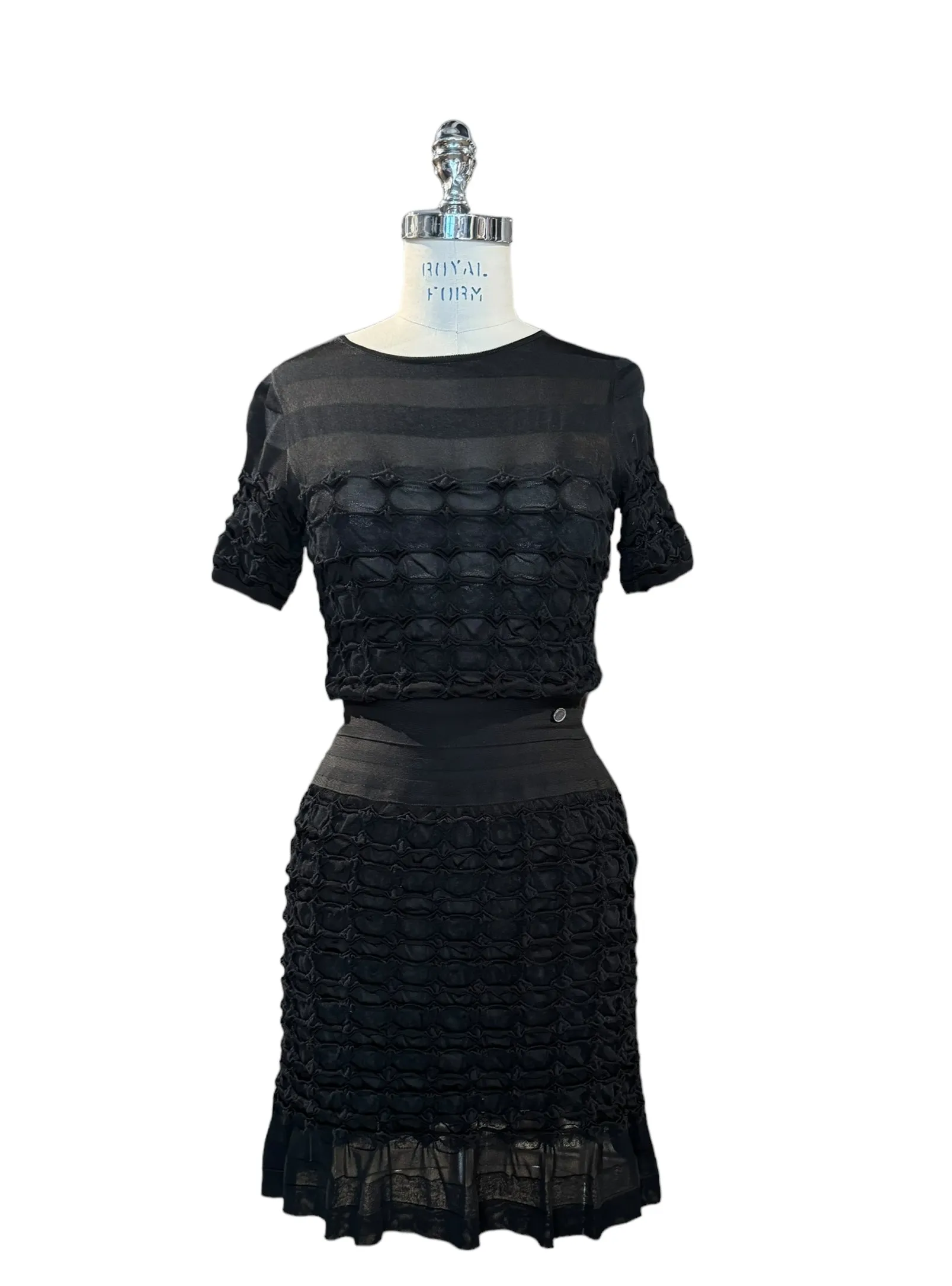 Chanel Stretch Mini Dress - Textured Ruffle