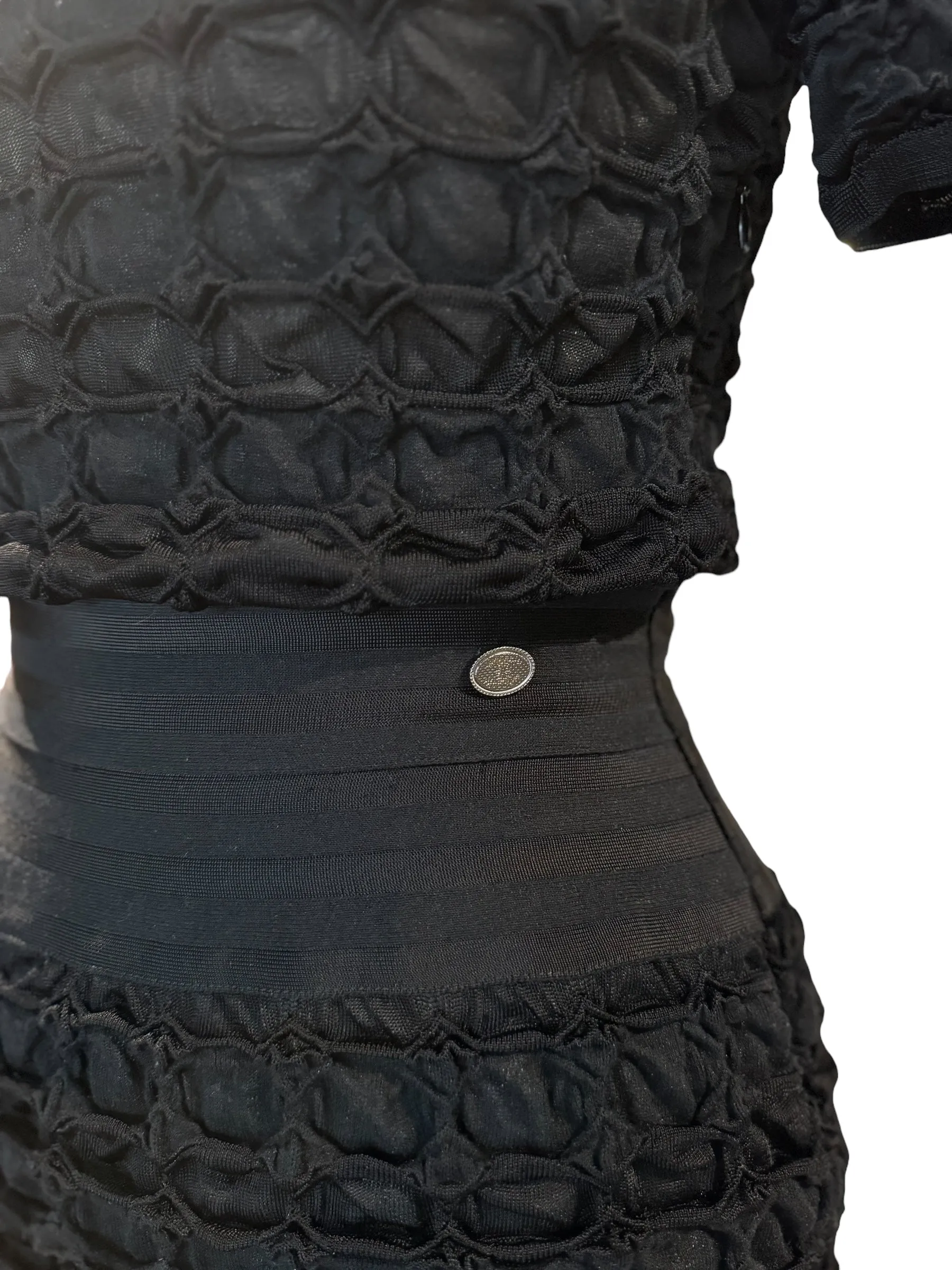 Chanel Stretch Mini Dress - Textured Ruffle