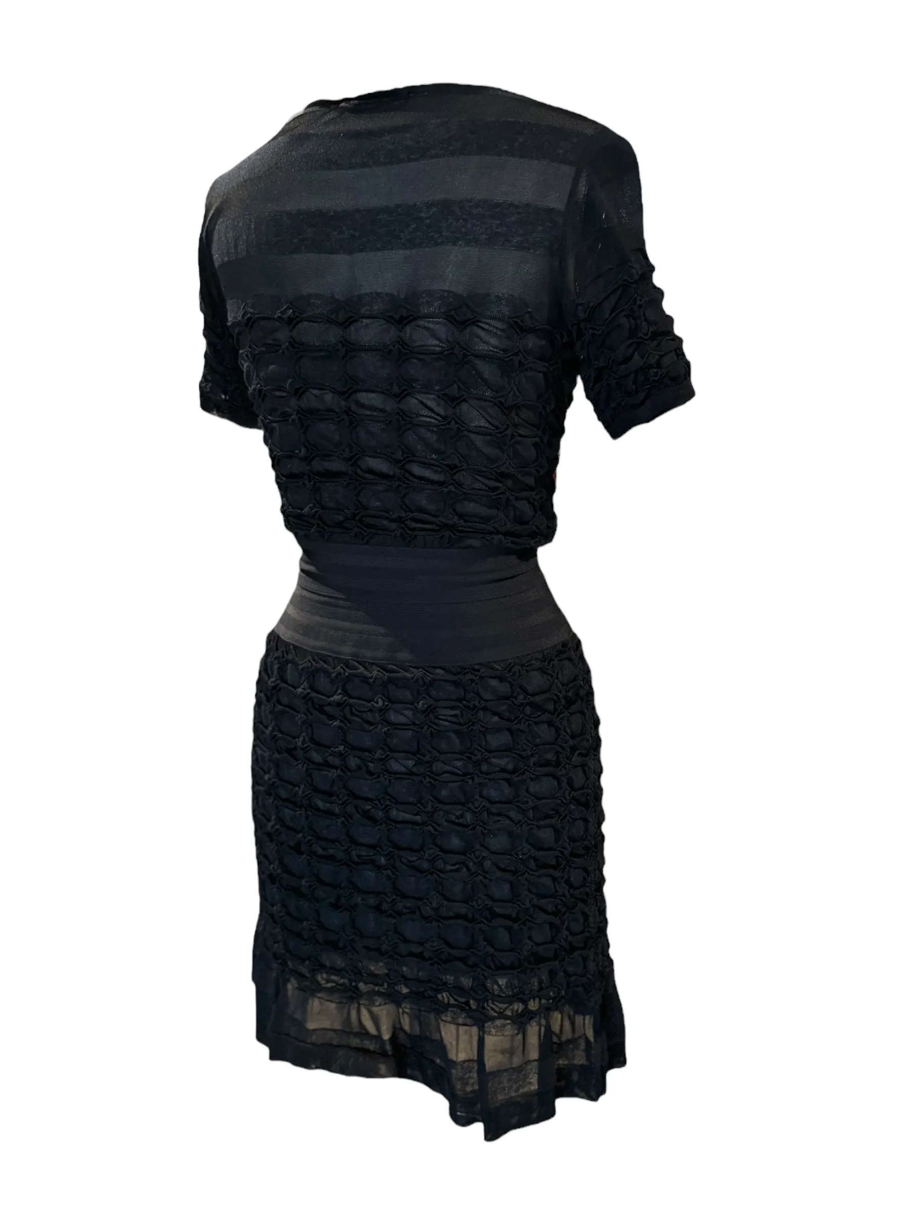 Chanel Stretch Mini Dress - Textured Ruffle