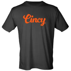 Cincy Script tee - black/orange