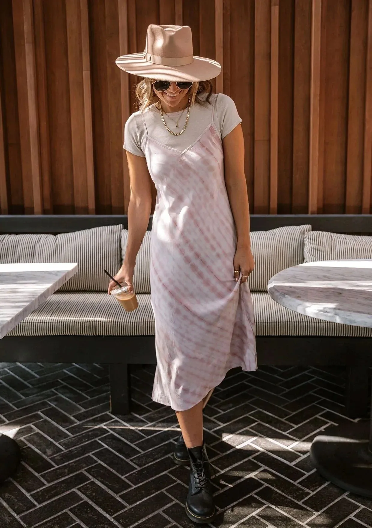 Cloud Burst Tie Dye Slip Dress