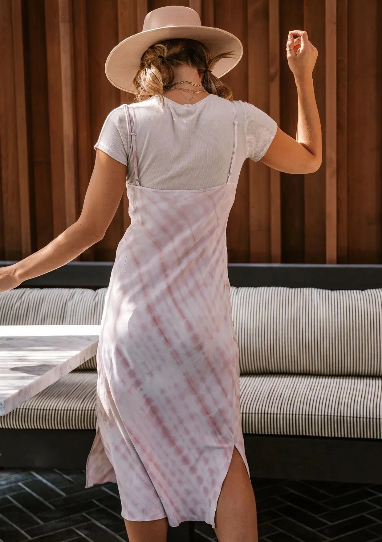 Cloud Burst Tie Dye Slip Dress