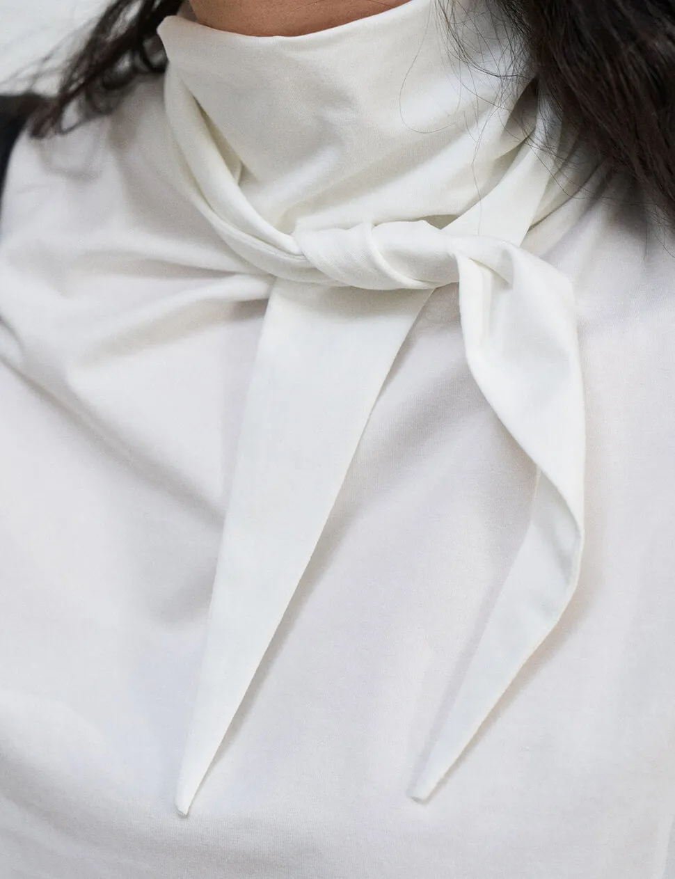 Cotton Neck-Tie Tee