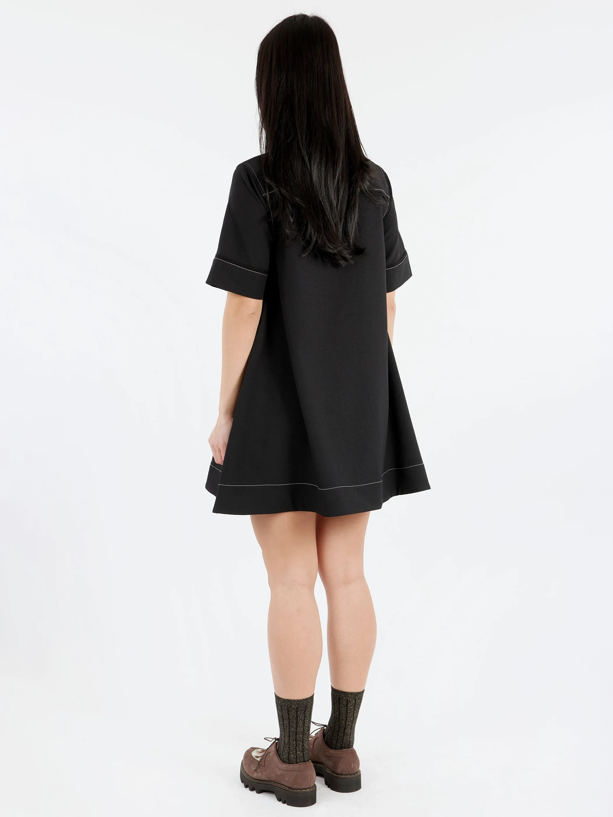 Crepe Mini Dress