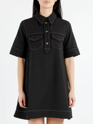 Crepe Mini Dress