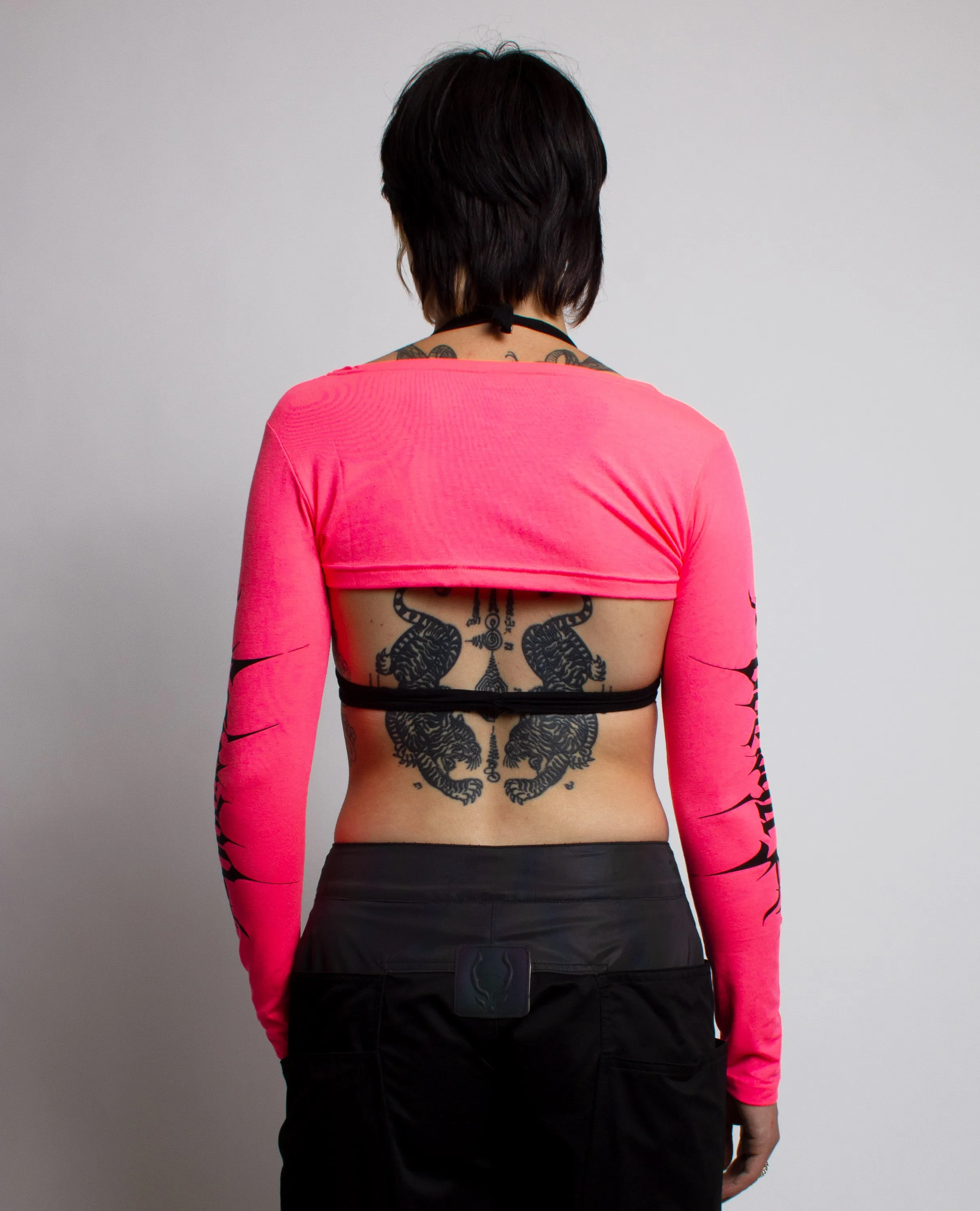 CROP LONG SLEEVE TOP CYBERLUX