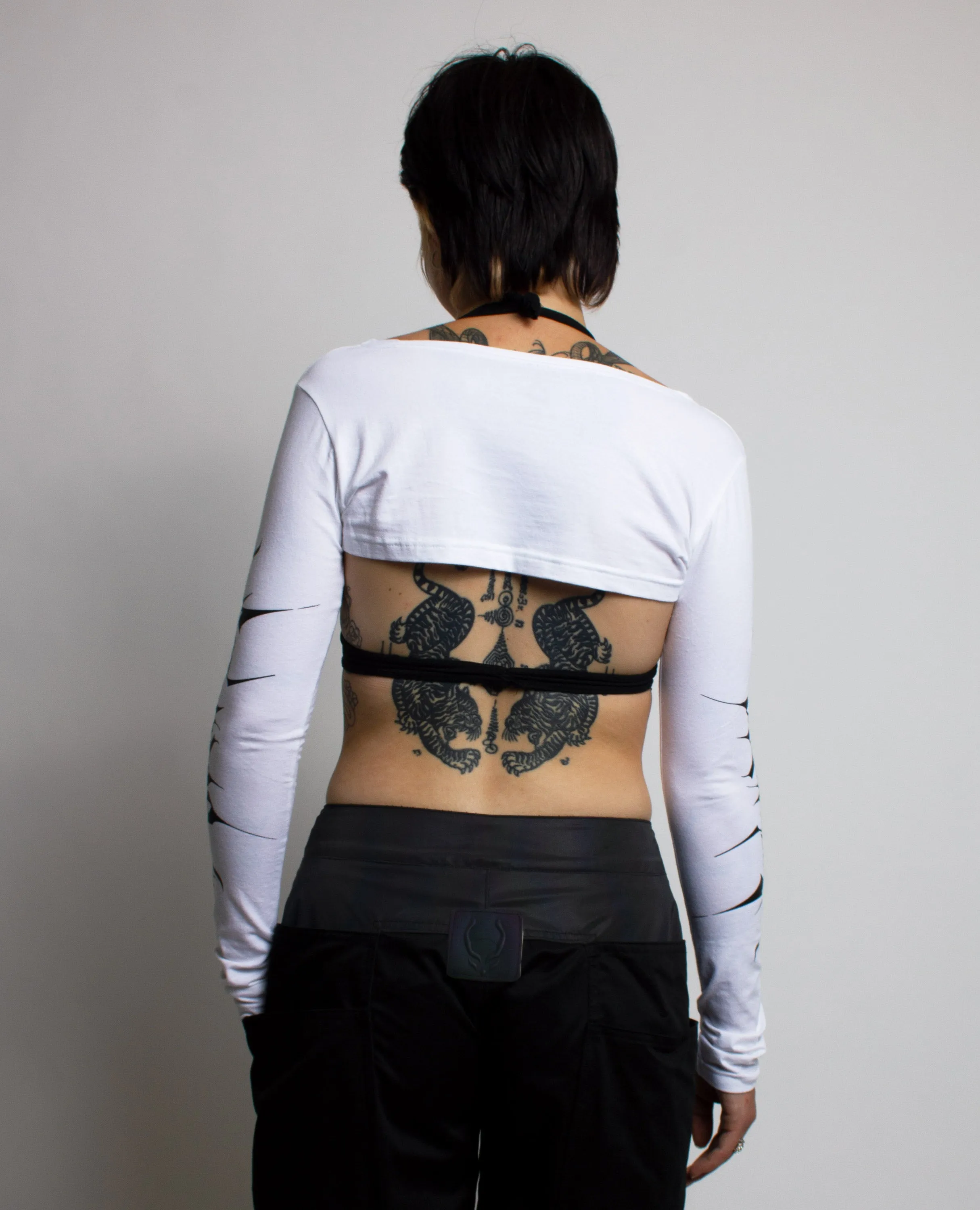 CROP LONG SLEEVE TOP CYBERLUX