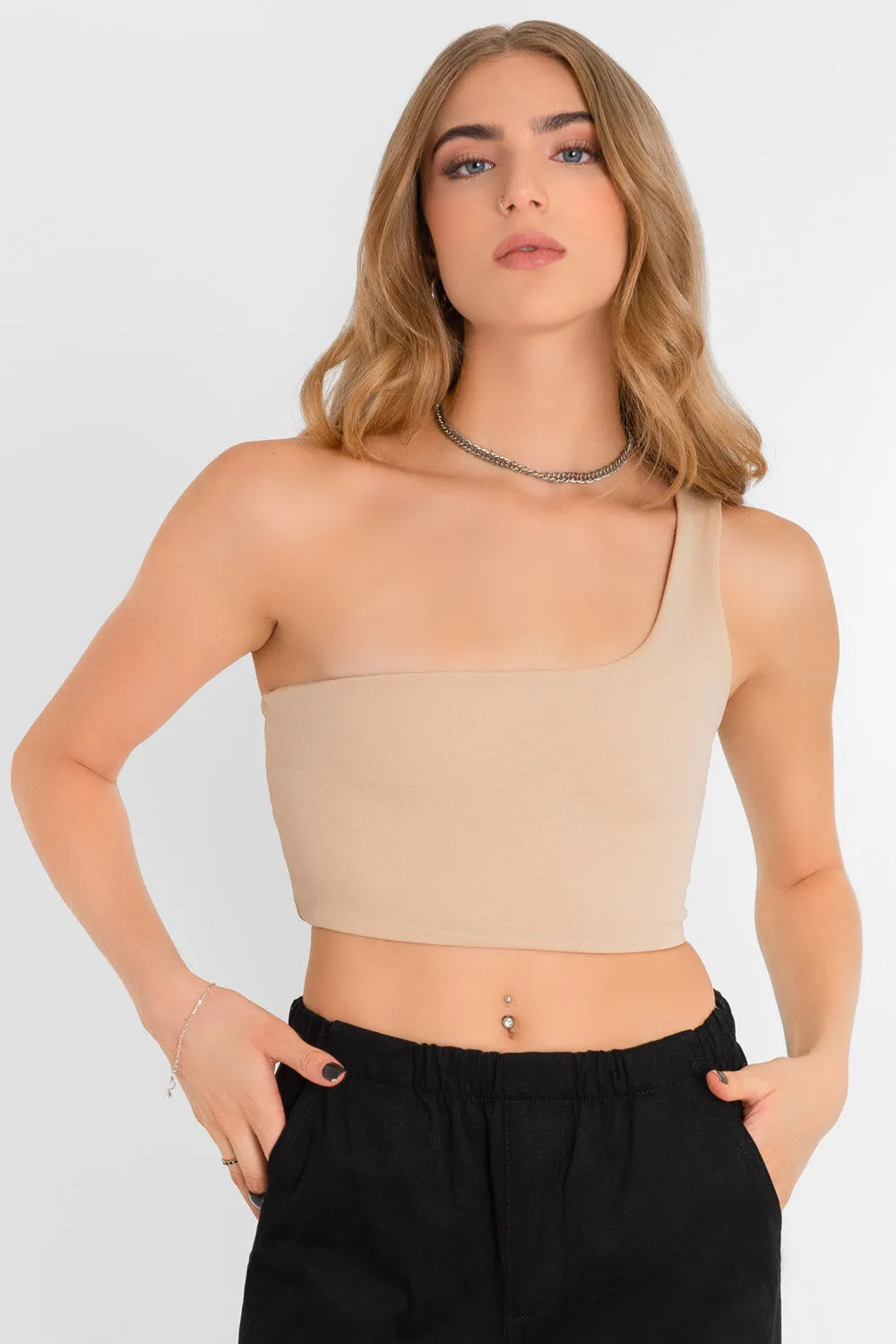 Crop top asimétrico un hombro