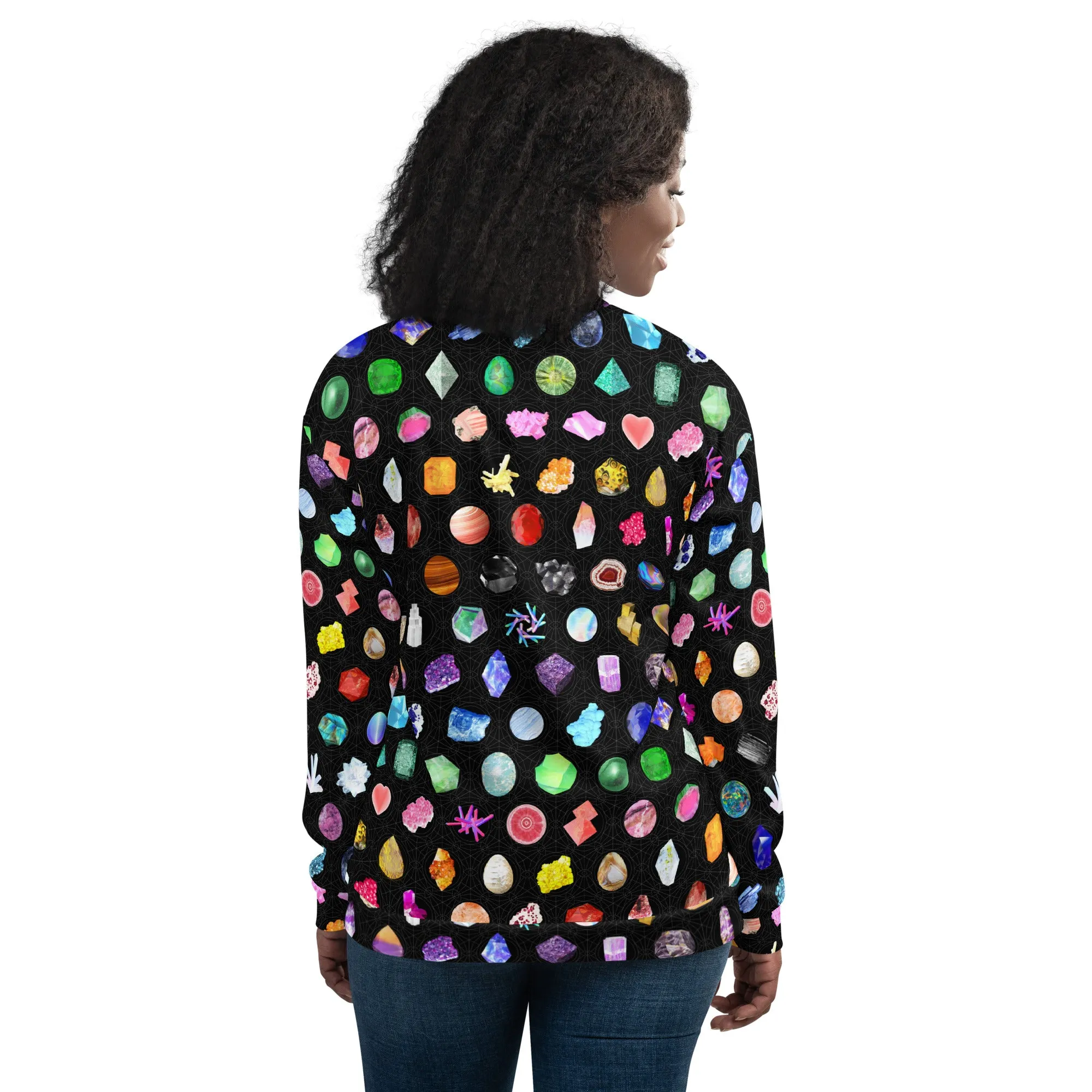 Crystal Grid Unisex Bomber Jacket