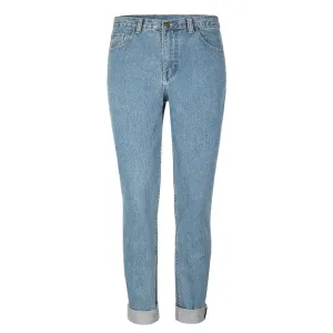 Cuffed Hem High Waist Skinny Jeans