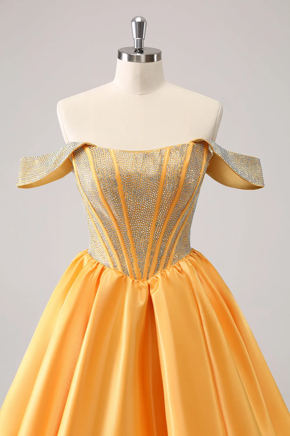 Cute Blue A Line Off The Shoulder Corset Homecoming Dress with Beading