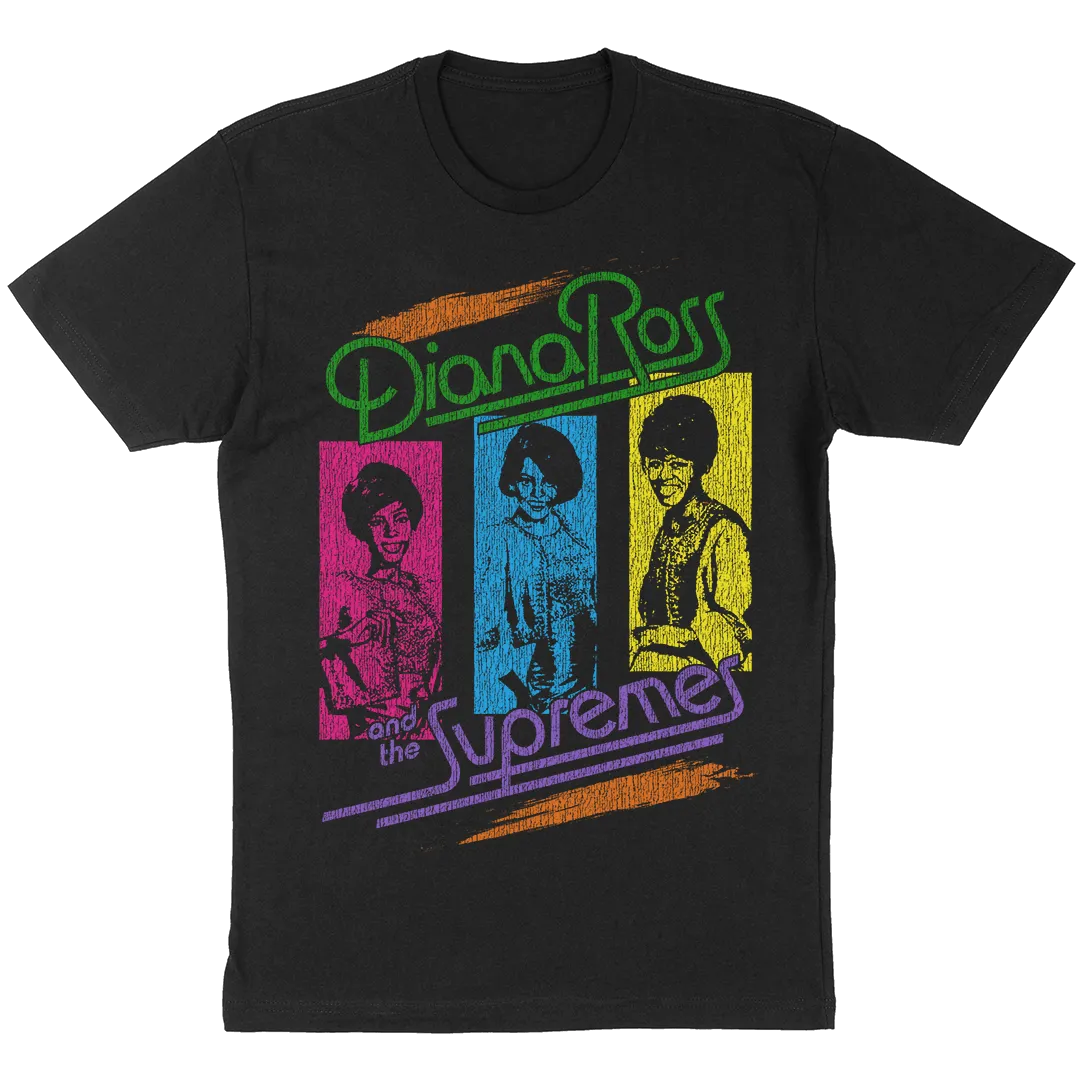 Diana Ross And The Supremes "80s Colors" T-Shirt in Black