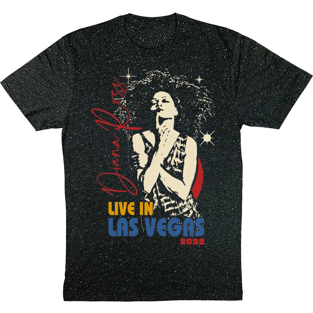 Diana Ross "Sparkles" LAS VEGAS Event T-Shirt in Black Confetti