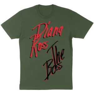 Diana Ross "The Boss" T-Shirt in Olive Green