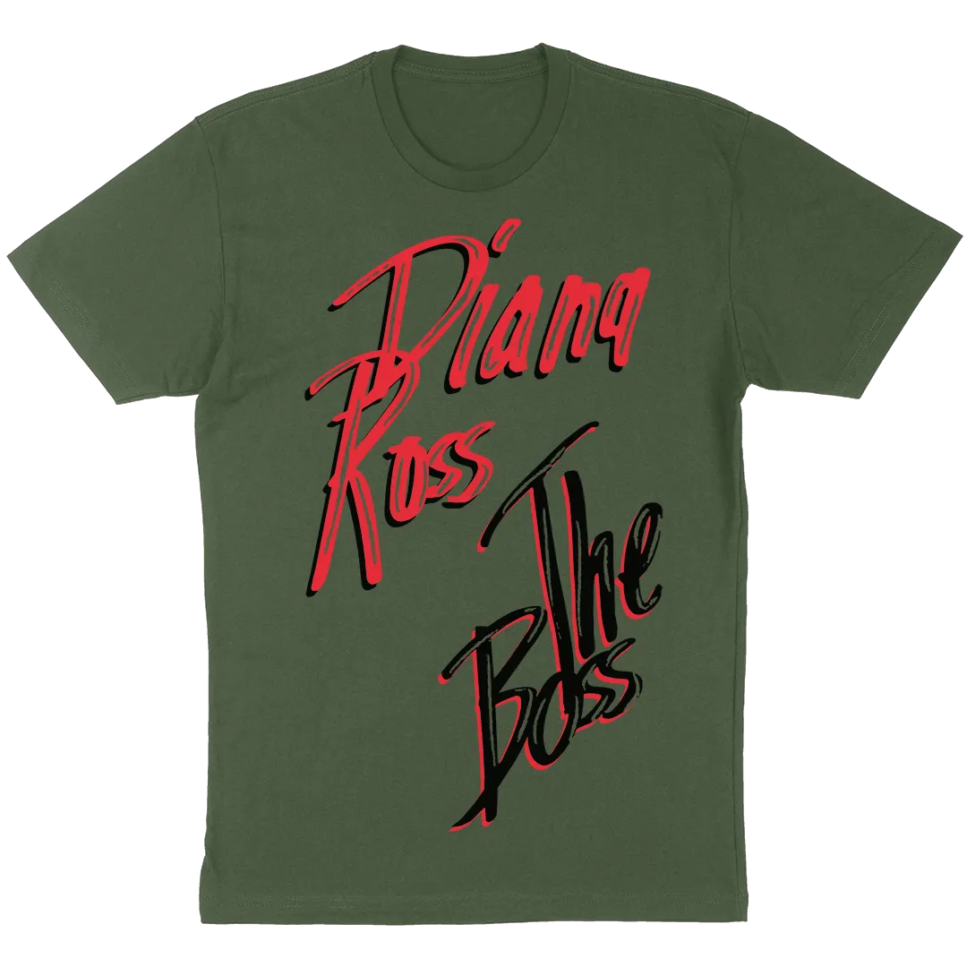 Diana Ross "The Boss" T-Shirt in Olive Green